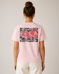 T-shirt unisexe en coton biologique Ang’ailes – Rose en lumière