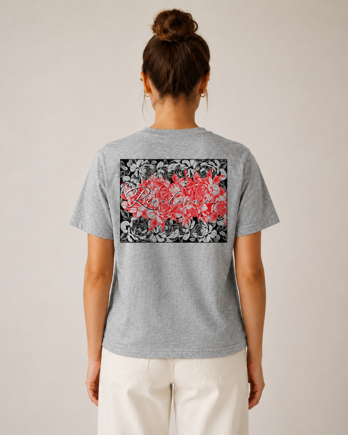 T-shirt unisexe en coton biologique Ang’ailes – Rose en lumière