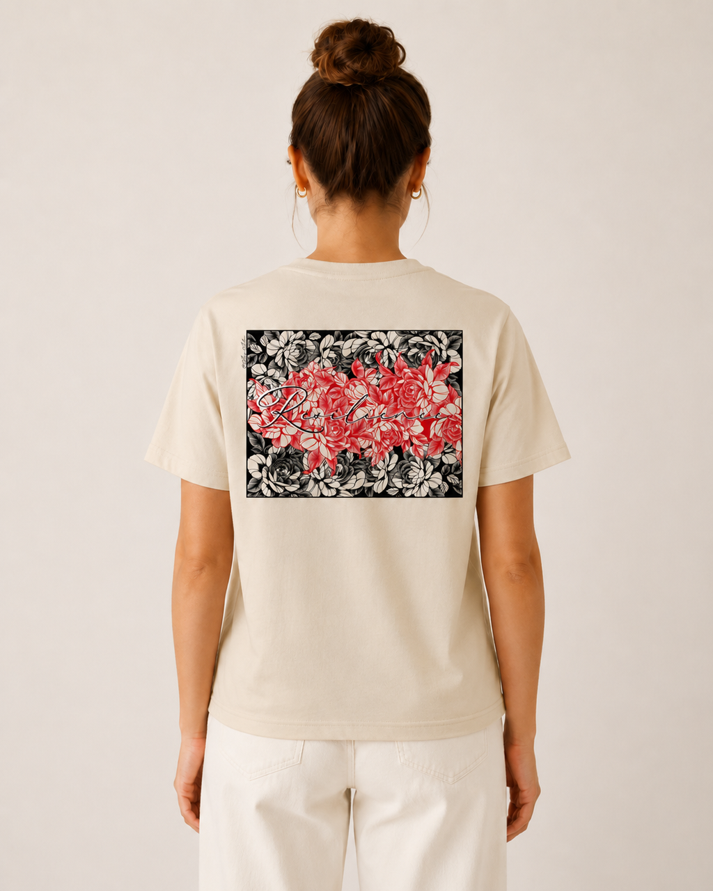 T-shirt unisexe en coton biologique Ang’ailes – Rose en lumière