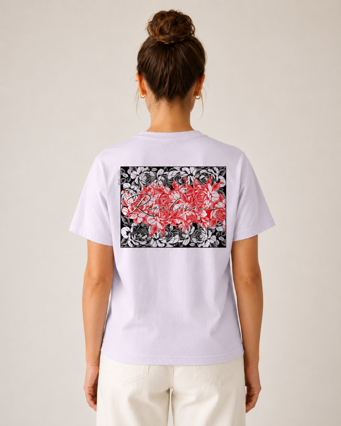 T-shirt unisexe en coton biologique Ang’ailes – Rose en lumière